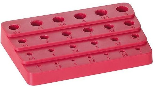 Kunststoffständer leer um 0,1mm steigend 1-5mm fortis