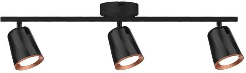 V-tac - LED-Wandleuchten mit Tripple Head - Schwarz - IP20 - 15W - 1620 Lumen - 3000K