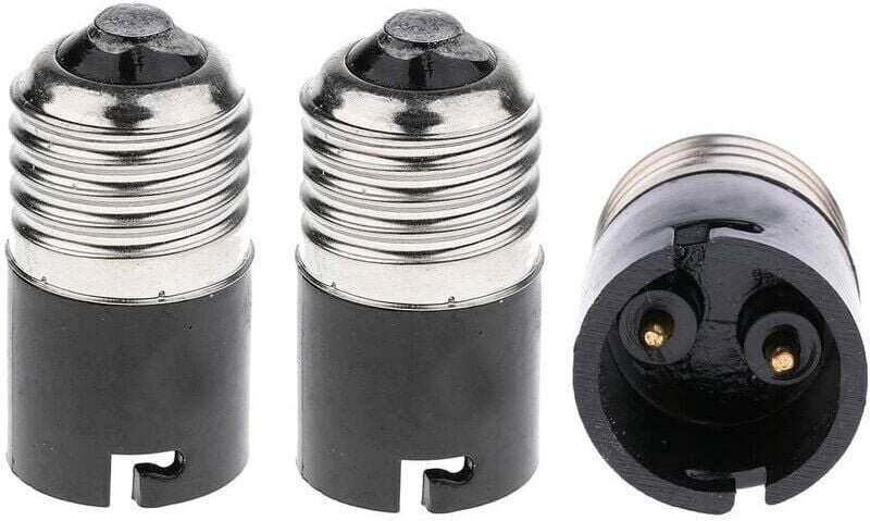 ZVD-Adapter - E27 auf B22 FINELED-Glühbirnenkonverter, E27 Edison auf B22 Bajonett-Glühbirnensockelkonverter (3er-Pack)