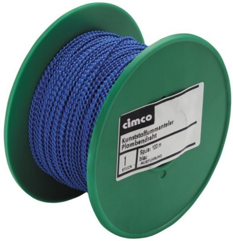 Cimco Plombendraht Spule:100m,blau 140779