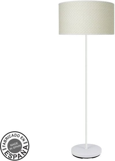 FABRILAMP Lampe de Stehleuchte Wohnzimmer Moda 1xe27 Weiß/Hellbraun white