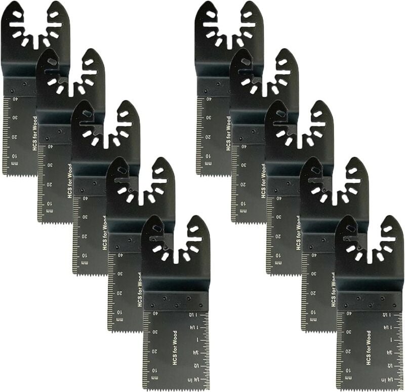 Aougo - 10-teiliges Zubehör für Multifunktions-Sägeblätter, 34-mm-Multifunktionswerkzeugblätter, universelle Multifunkti...