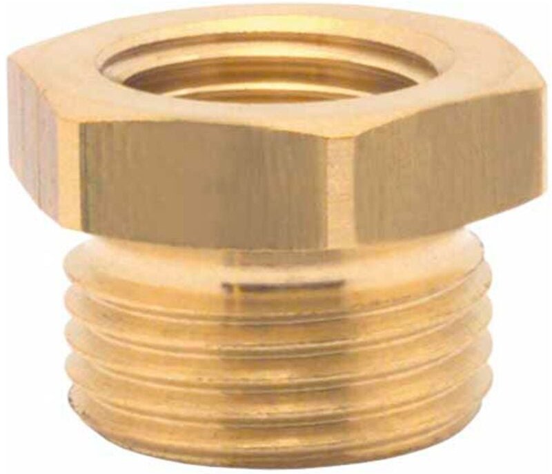 Druckluft Reduziernippel mit ig 3/8' und ag 1/2' aus Messing