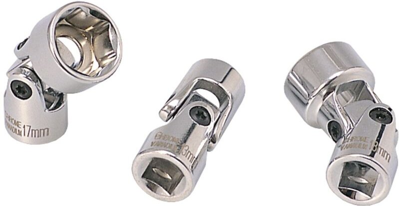 3/8' CHROMEplus Sechskant-Stecknuss mit Gelenk, 12mm