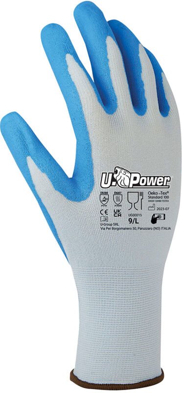 Pika Safety Arbeitshandschuhe Polyester Touchscreen Grau 8/M - U-power