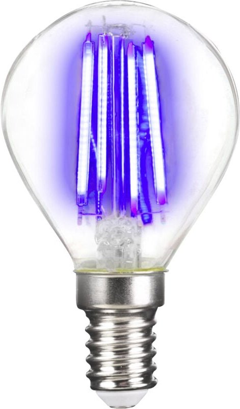 Lightme - LM85311 led eek g (a - g) E14 Tropfenform 4 w Blau (ø x l) 45 mm x 78 mm Filament 1 St.