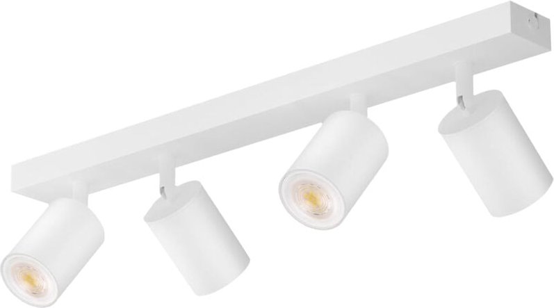 Led Deckenleuchte 4 Flammig Deckenstrahler: GU10 Deckenlampe Spots 350°Schwenkbar Deckenspots Weiß Modern Flurlampe Indu...