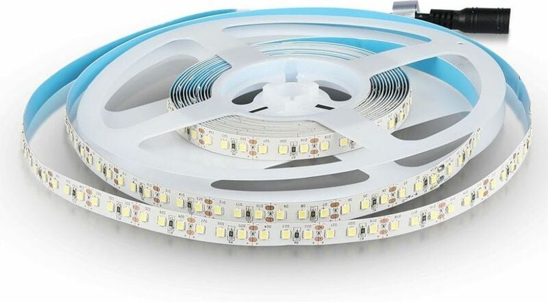 V-tac - LED-Streifen Samsung SMD2835 12W/m 5m 120 LED/m 12V Kaltweiß IP20 10mm