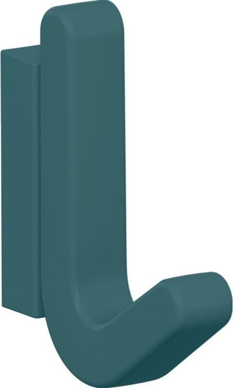 Einzelhaken Serie 477 matt, elastisch Kunststoff (tpu) 55 aquablau Höhe 68 mm