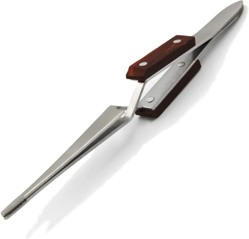 Industrielle Präzisionsschweißzange mit Fasergriff, Kreuzpinzette, feiner gerader Spitze, Edelstahl für die Reparatur vo...