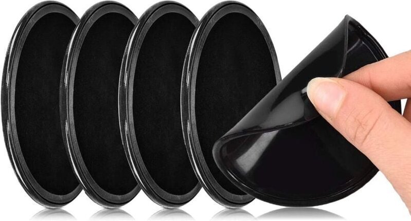 Tappetini auto antiscivolo KZQ confezione da 5, lavabili, antiscivolo, per cruscotto, con adesivo biadesivo Nanogel, ide...