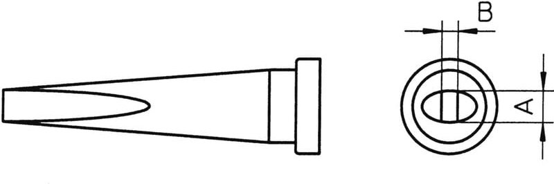 Weller - lt-l Lötspitze Meißelform, lang Spitzen-Größe 2 mm Inhalt 1 St.