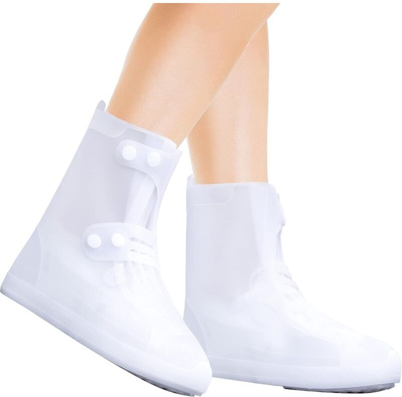 Regenschuhüberzüge, wasserdichte Schuhüberzüge für Damen und Herren, wiederverwendbare Galoschen-Schuhüberzüge (weiß, 40...