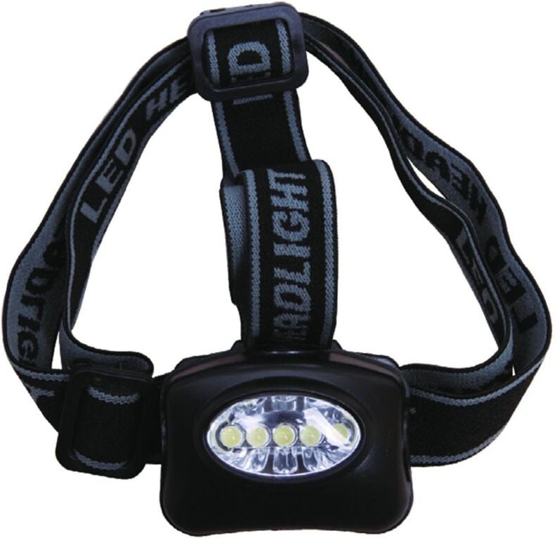 Kopflampe led schwarz Standardkopflampe/schwarz/LED Stirnlampe - Paladin