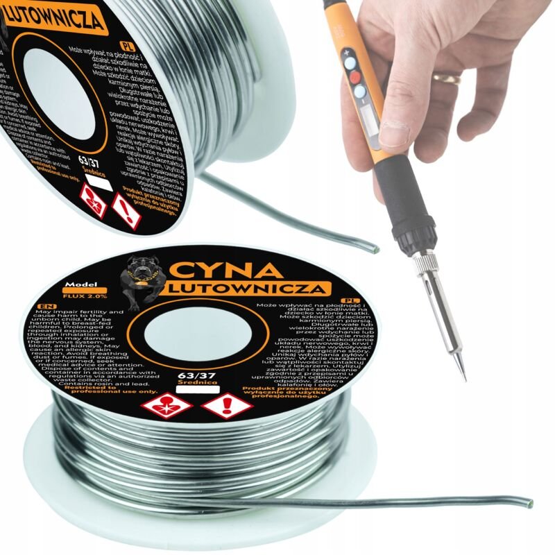 Rosfix Lötdraht Sn63Pb37 2 mm – Legierung Sn63Pb37 200 g 2% Flux Schmelzpunkt 183–190°C Elektronik und LED