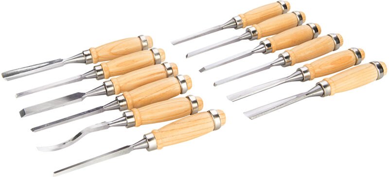 Hohl- und Stechbeitel, 12-tlg. Satz 200 mm