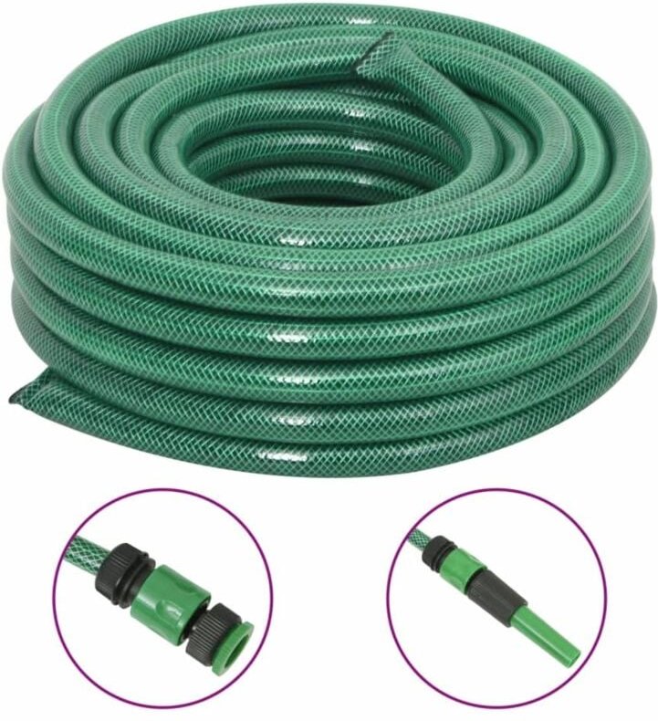 Gartenschlauch mit Kupplung-Set Grün 0,75' 30 m pvc Vidaxl