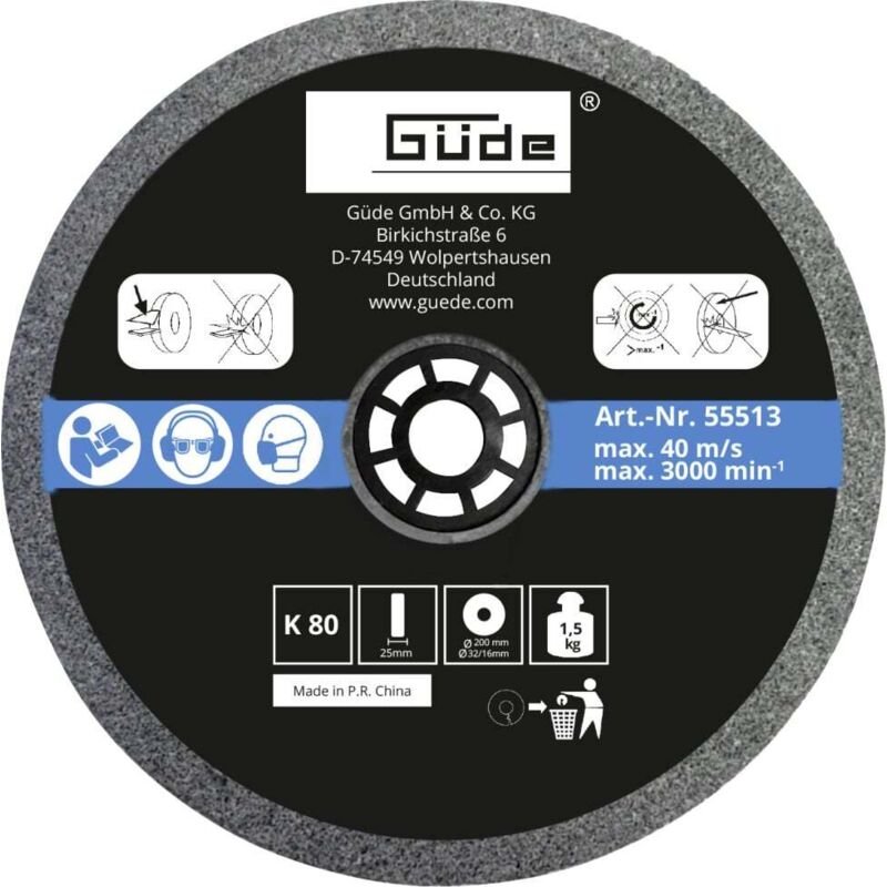 Güde Schleifscheibe K 80 200 x 25 x 32 mm Doppelschleifer & Schärfgeräte