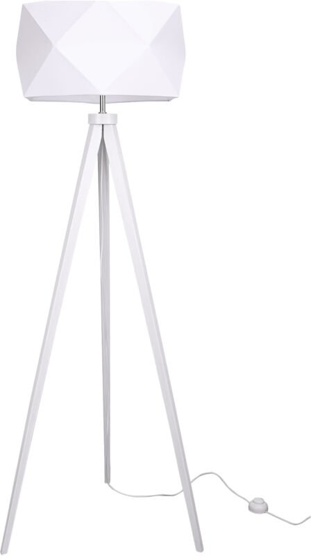 Moderne Stehlampe, Dreifuss-Lampenschirm, Holz