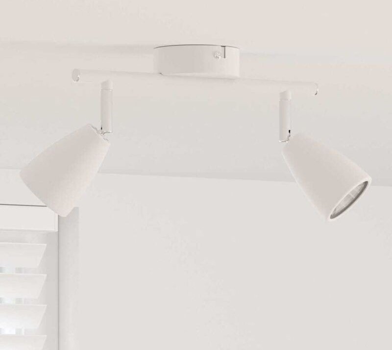 Deckenstrahler Weiß 25.5 x 8 x 15.5 cm Stahl Vidaxl