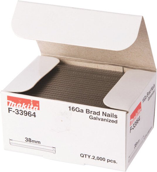 Satz Endnägel Brads 16 Ga Länge 38 mm (2000 Stück) Makita F-33964