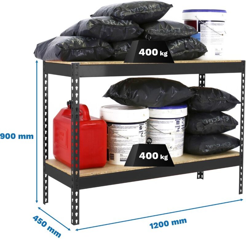 Simonrack Ecoforte Regal Anthrazit Holz 900x1200x450 mm