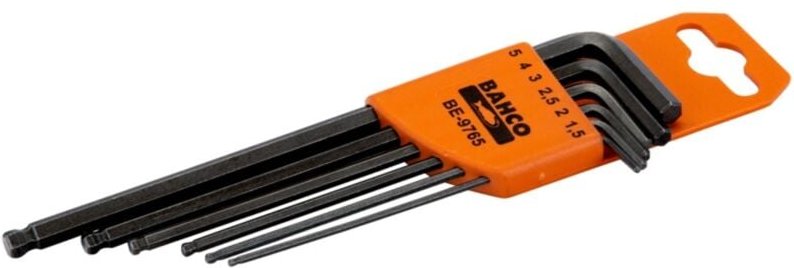 Bahco - Winkelschraubendreher-Set 1.5 mm, 2 mm, 2.5 mm, 3 mm, 4 mm, 5 mm 6teilig