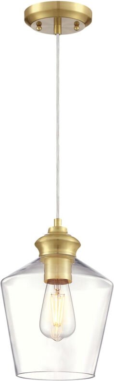 Pendelleuchte Ramsey Messing / Klarglas