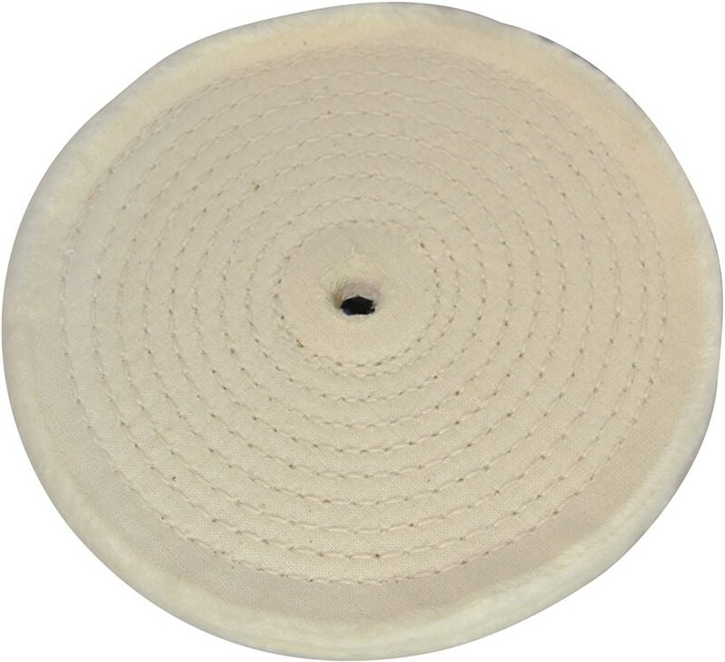 Spiralförmig abgesteppte Baumwoll-Polierscheibe 150 mm