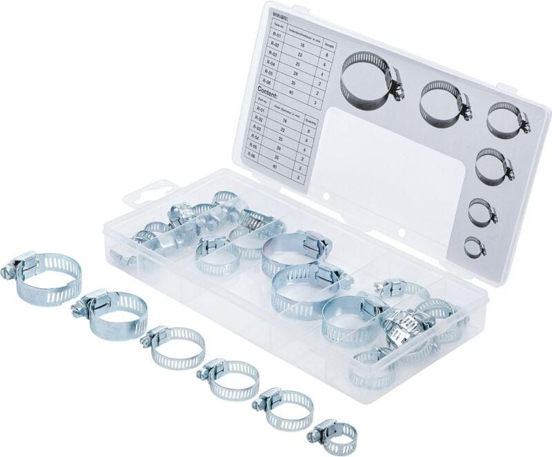 Schlauchklemmen-Sortiment 25-tlg.