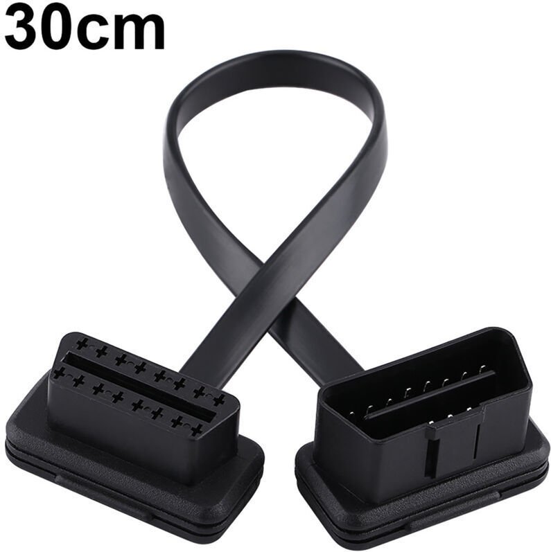 Eosnow OBD2 16-poliges Kfz-Verlängerungskabel (Stecker auf Buchse) Diagnoseadapter 30 cm/12 Zoll
