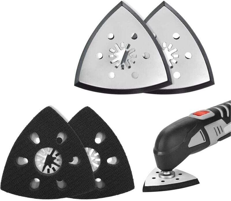 ZVD-4 Stück Dreieckschleifer-Pad, Parkside-Schleifpad, Dreieckschleifer-Pad, Parkside-Multitool-Zubehör, Dreieckschleife...