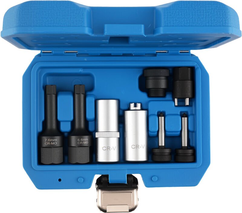 Diesel Injektor Werkzeug Set für Common Rail Einspritzventil Reparatur 8tlg CRV