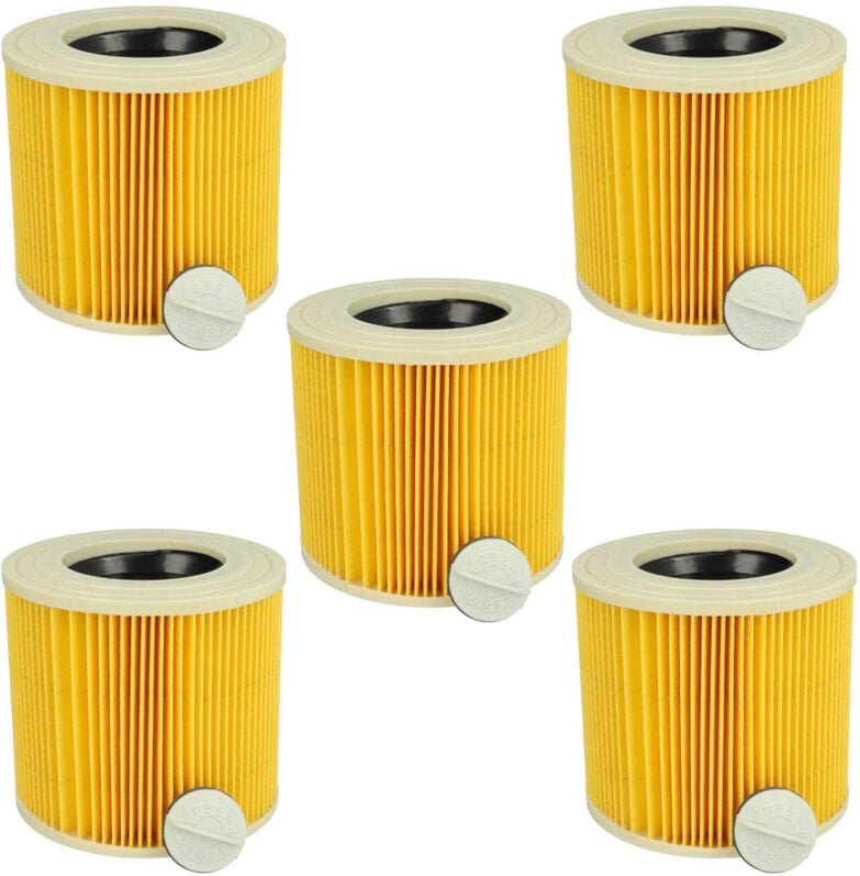 Filterset 5x Faltenfilter Ersatz für Kärcher kfi 3310, 9.755-260.0 für Nass- & Trockensauger - Filter, Patronenfilter, G...