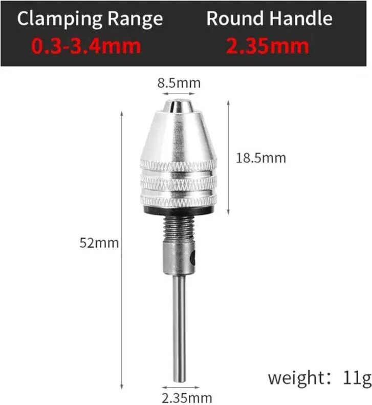 1 Stück Bohrfutter, Schnellspannschrauber, Schlagschrauber, Adapter für elektrischen Mikromotor, Mini-Bohrfutteraufsatz,...