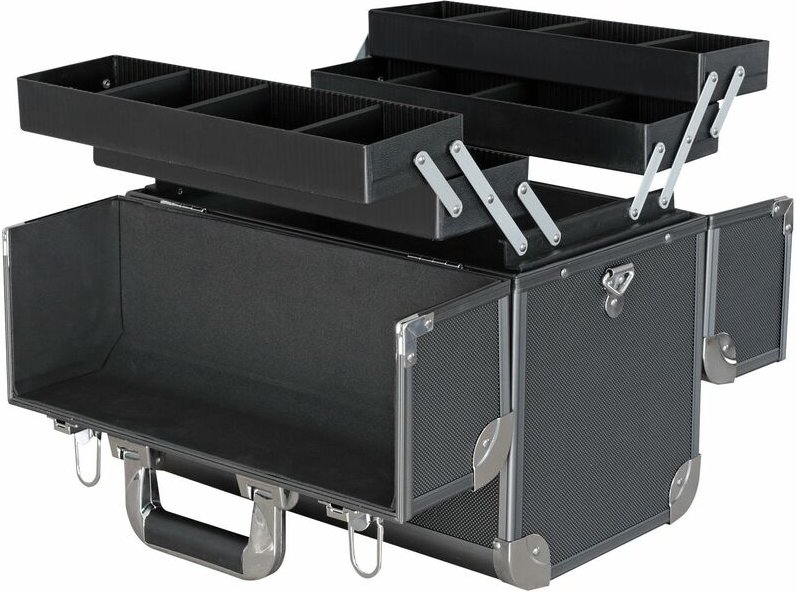 14902-02 Werkzeugkoffer, Alu Angelkoffer, Kosmetikkoffer, Universalkoffer, 36,5 x 35 x 22 cm - HMF