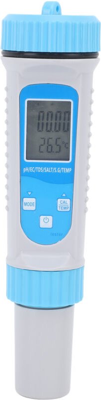 Hochpräziser Wasseranalysator, pH-, EC-, TDS-, Salz-, Dichte- und Temperaturmesser, 6-in-1-Bluetooth-Stift für Aquarium ...