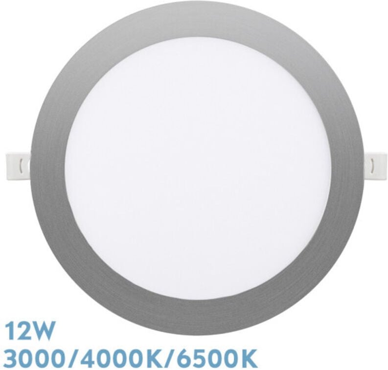 Fabrilamp - Downlight Einbau Silex 12w 3000-4000-6500k Nickel 1080lm Rund 17d Ausschnitt 15d