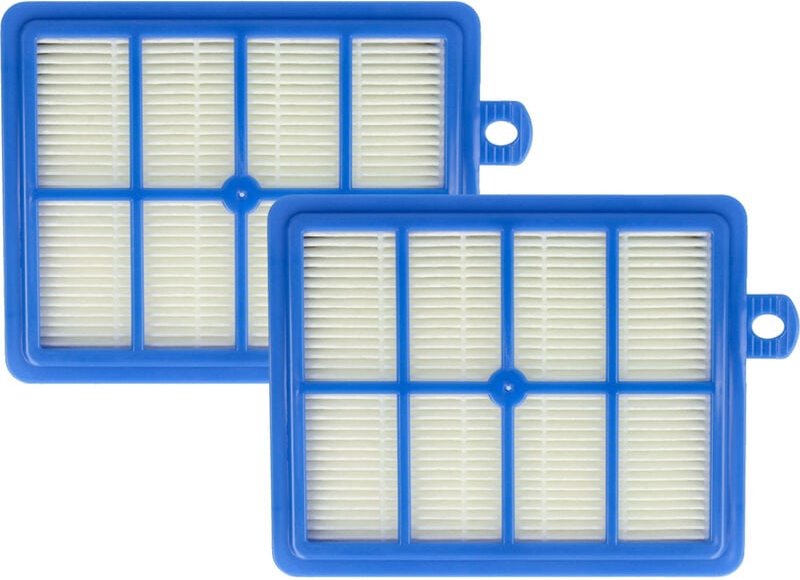 2x Staubsaugerfilter Ersatz für AEF13W, H13, aef 13 w für Staubsauger - Abluftfilter Blau Weiß - Vhbw