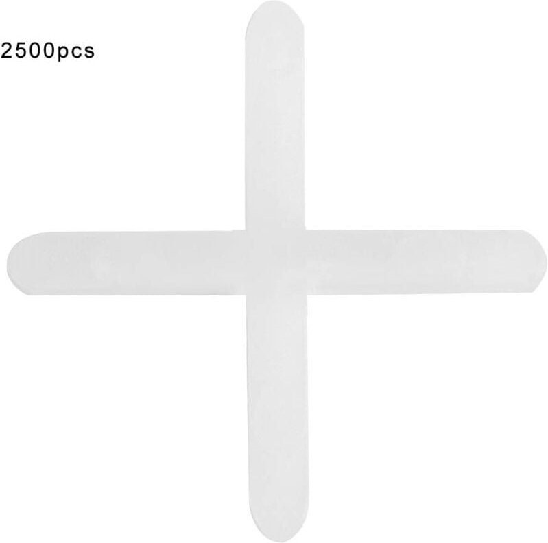 2500 Stück Keramikfliesen-Abstandshalter, 1 mm/1,5 mm Kunststoff-Abstandshalter, wiederverwendbares Nivelliersystem, gee...