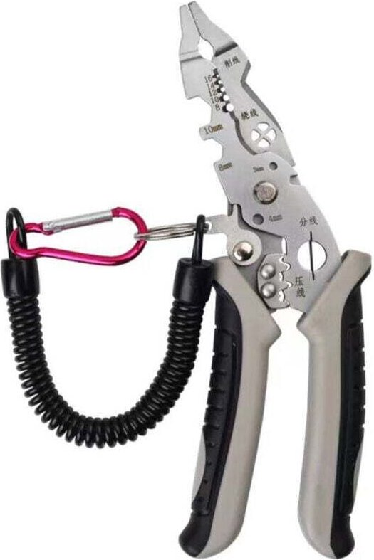 Multifunktionale Abisolierzange, professionelles Abisolierwerkzeug, tragbarer Kabelschneider, Crimpzange für Elektriker ...