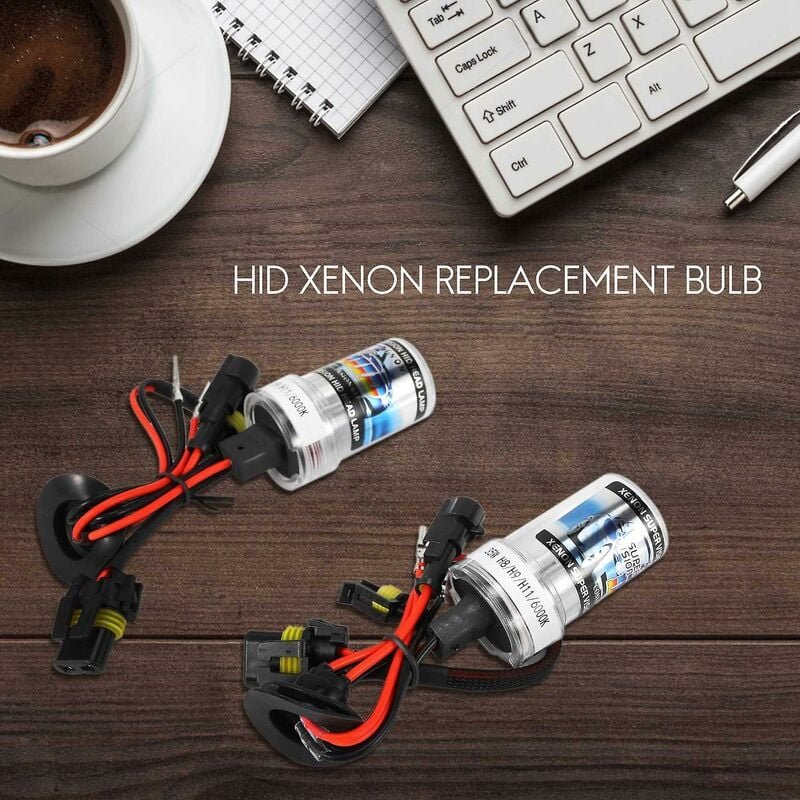 Woosien - x H8/h9/h11 versteckte Xenon-Ersatzbirne, 2 Lampen, Scheinwerfer, 35 w, Lampenlicht, 5000 k