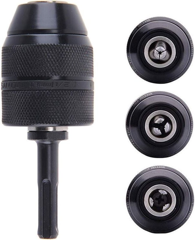 SDS-Plus-Adapter, Schnellspannfutter, 2–13 mm, robustes Profi-Bohrfutter, 1/2–20 unf, Schnellspannfutter, Schnellspannbo...