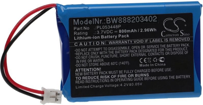 Thumbnail - Vhbw - Akku Ersatz für Nolan PL053448P für Motorradhelm (800mAh, 3,7V, Li-Ion)