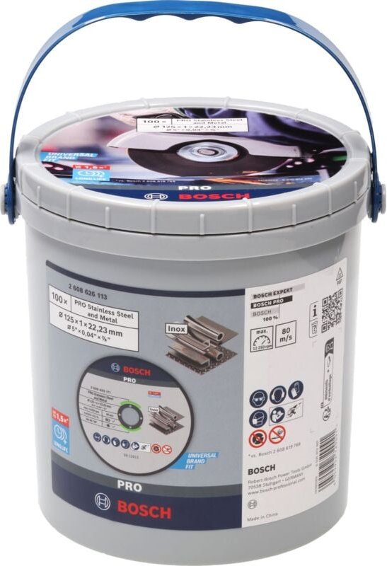 Professional pro Stainless Steel and Metal Trennscheibe, 125 x 1 x 22,23 mm, gerade, 100 Stk. - Bosch