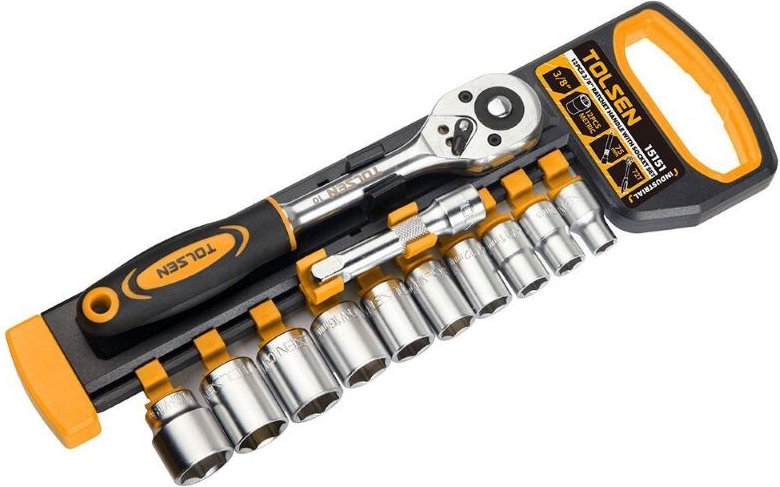 Satz 12-Teilig Umkehrknarre Mit 3/8" Tolsen-Steckschlussel