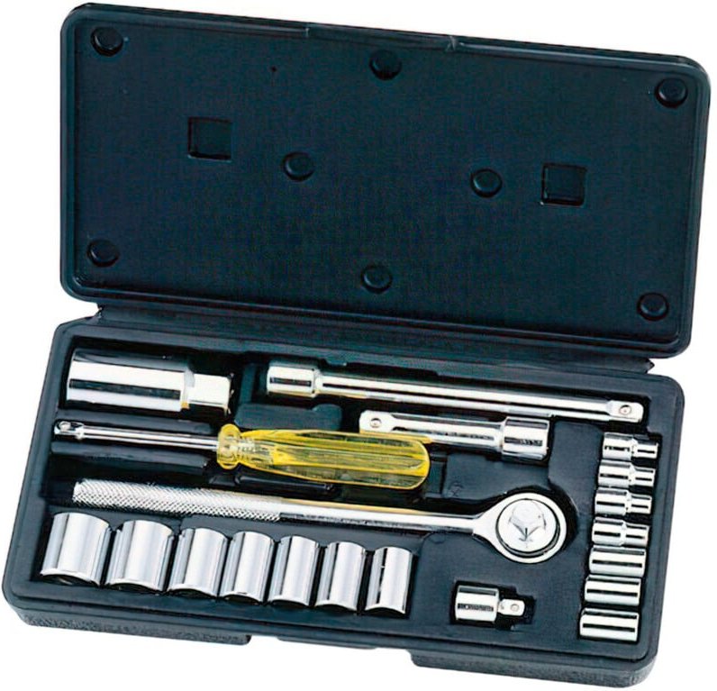 Steckschlüsselsatz Maurer, 21-teilig 1/4" - 3/8" Eco