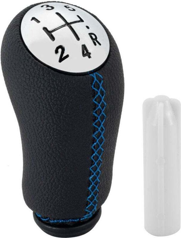 5-Gang-Schaltknauf aus Leder, XU, kompatibel mit Renault Clio III 2005–2009 (Blau) – KZQ