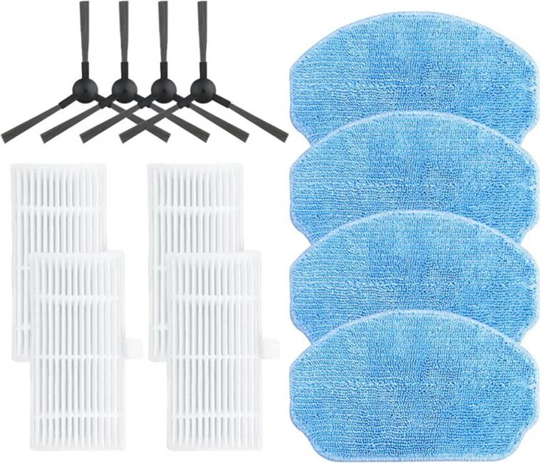 Für Vcr04W Seitenbürste Hepa-Filter Mopp Tücher Lappen Roboter-staubsauger Zubehör Ersatzteile