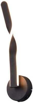 Wandleuchte LED Wandlampe Flurleuchte Metall schwarz matt Schalter H 45,5 cm